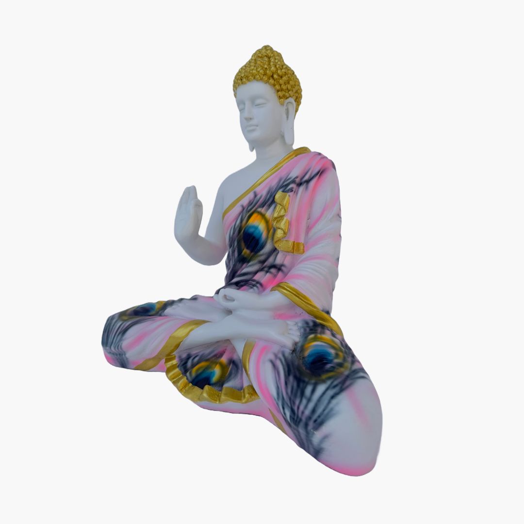 Buddha Statue, Pink white Morepankh