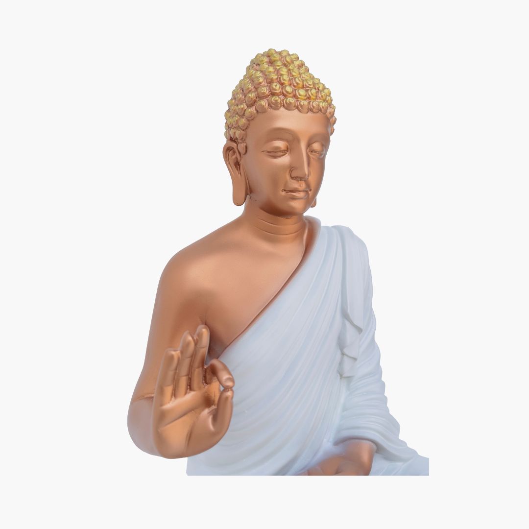 Buddha Statue Copper white