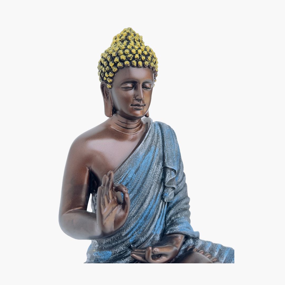 Buddha Statue, Black Blue