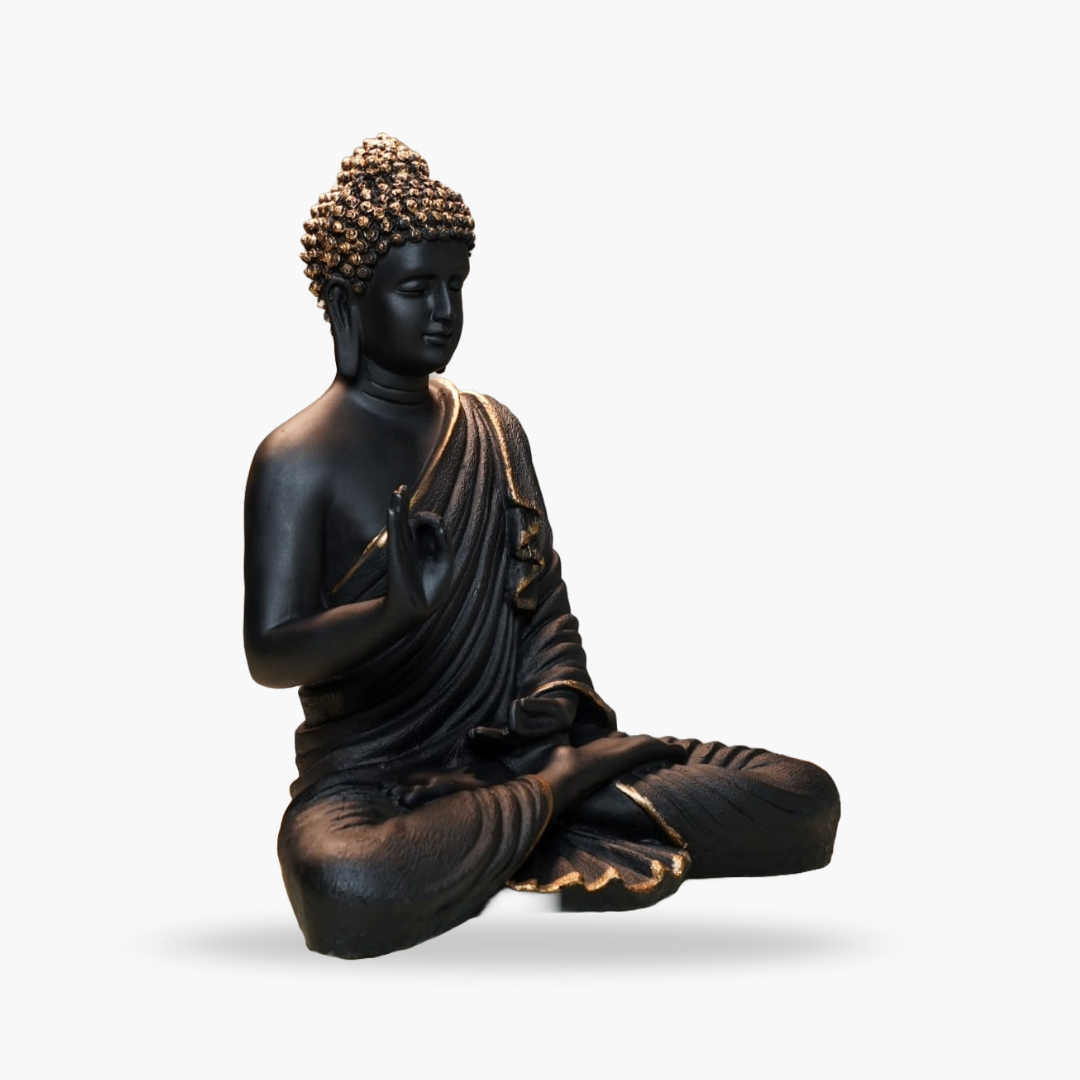 Buddha Statue Black Gold