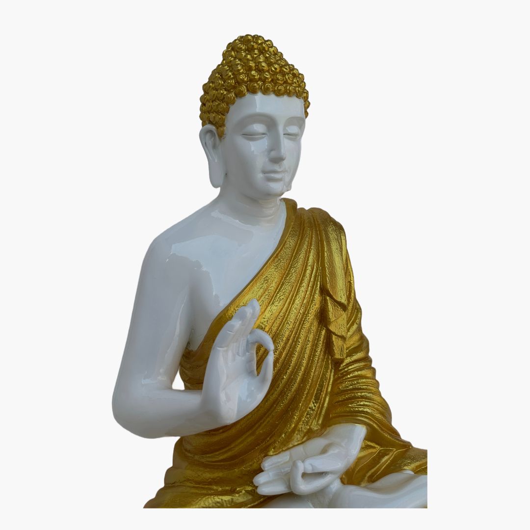 Buddha Statue Golden White