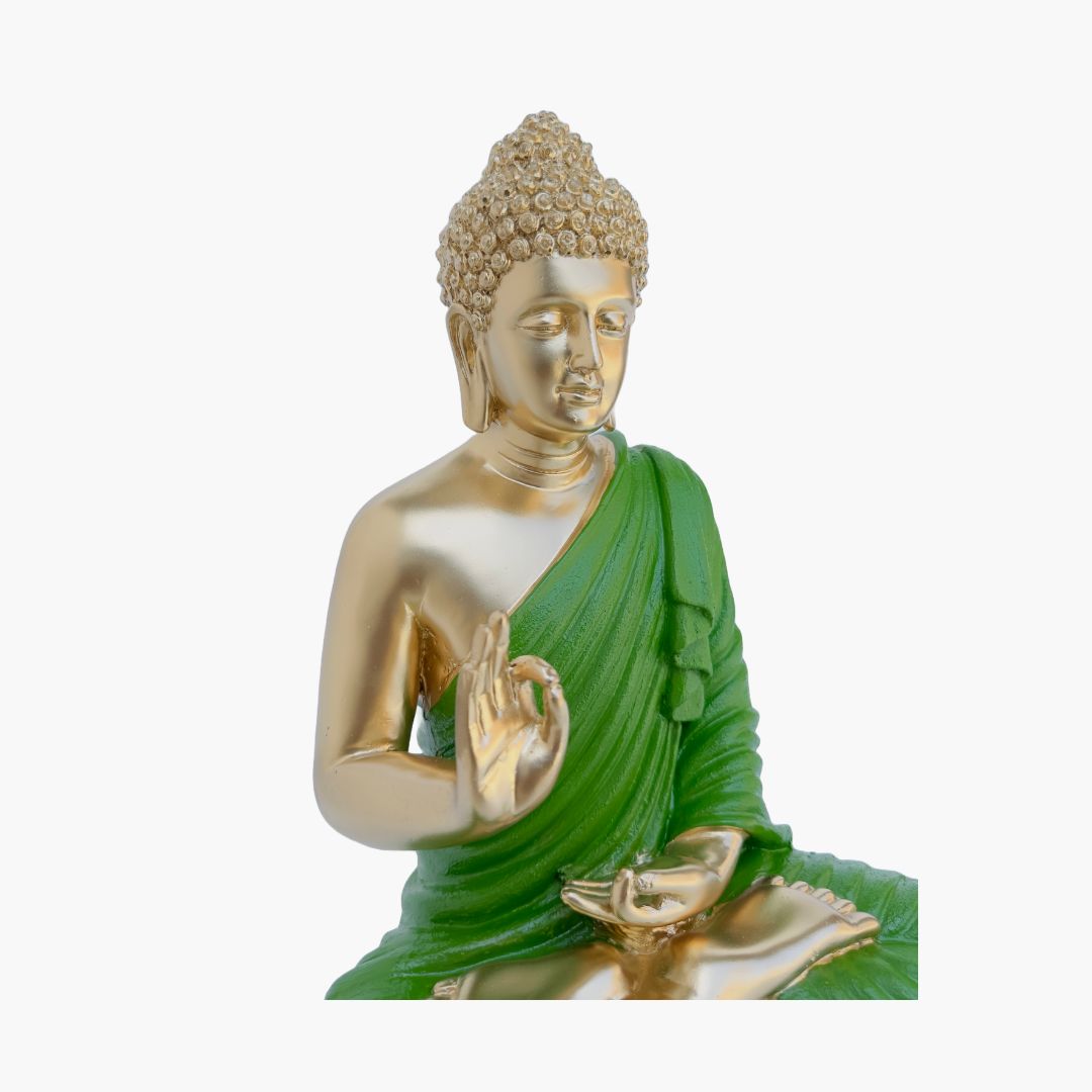 Buddha Statue, Gold Green