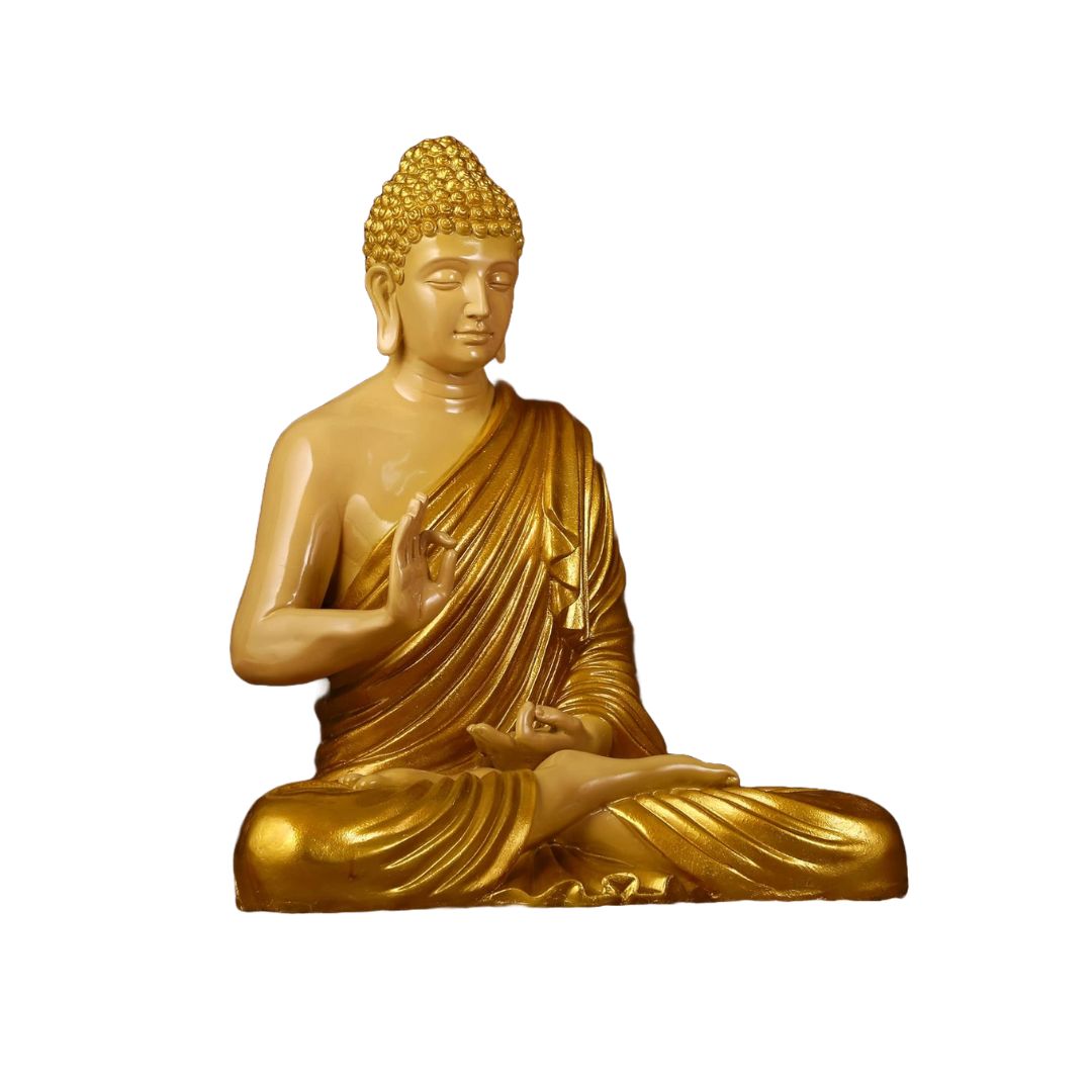 Buddha Statue Cream & Golden