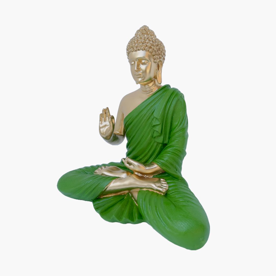 Buddha Statue, Gold Green