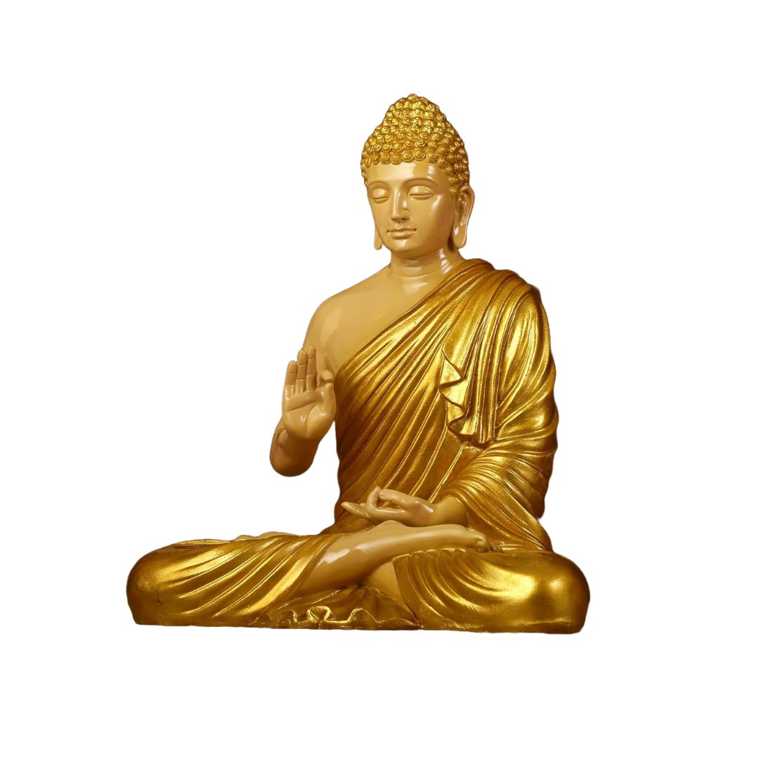 Buddha Statue Cream & Golden