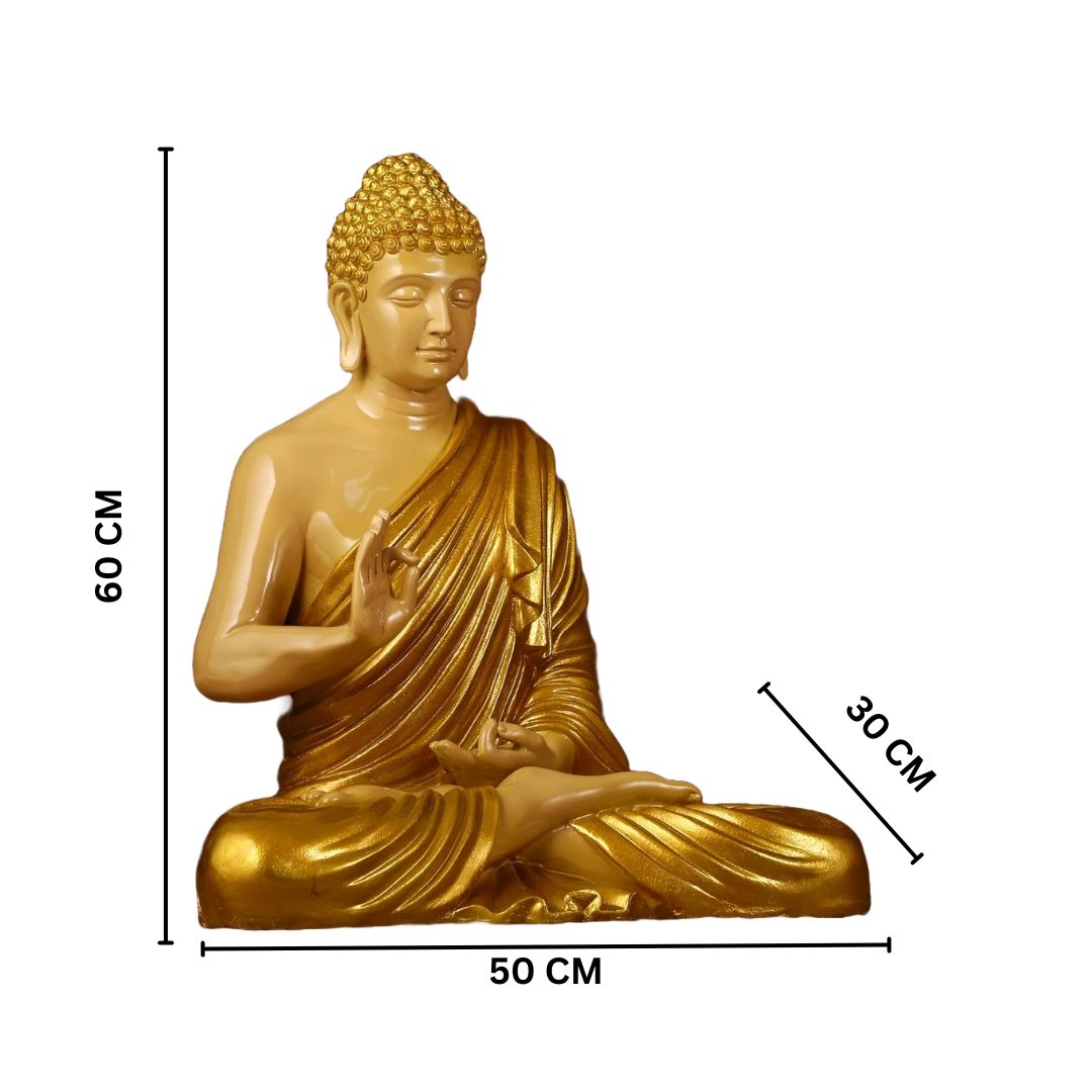 Buddha Statue Cream & Golden