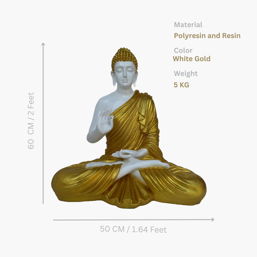 Buddha Statue Golden White
