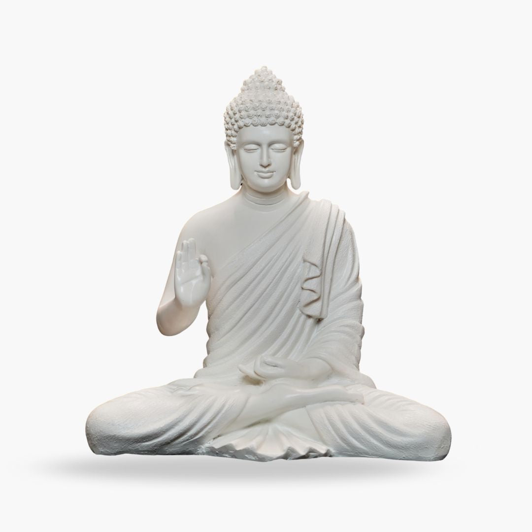 Buddha Statue Glossy White