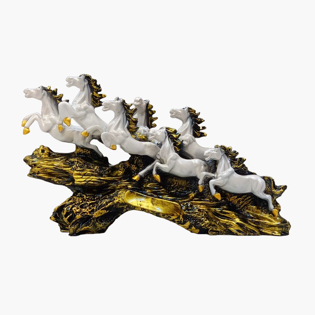 7 Running Horse Statue (White)
