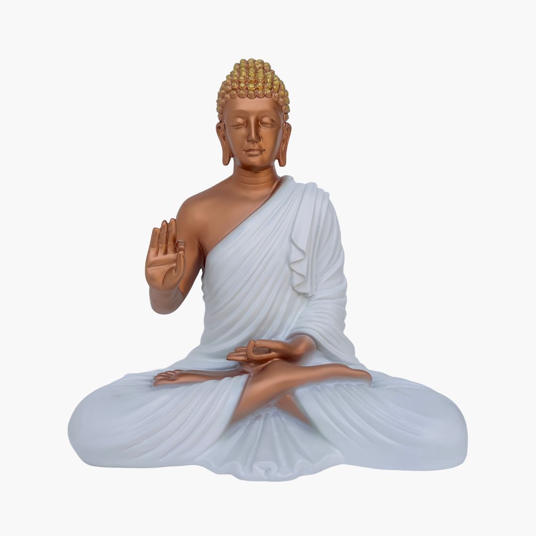 Buddha Statue Copper white
