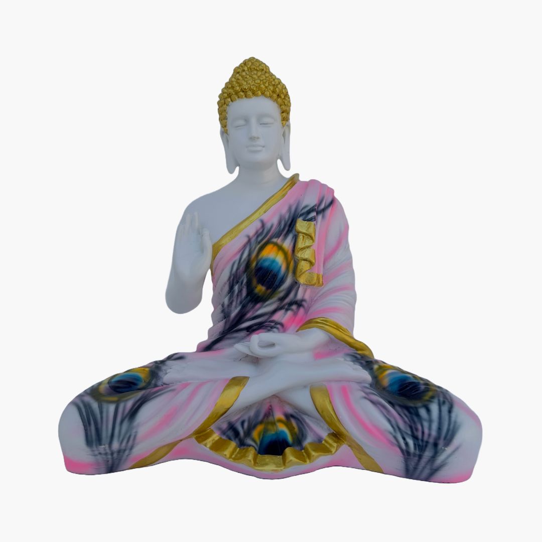 Buddha Statue, Pink white Morepankh