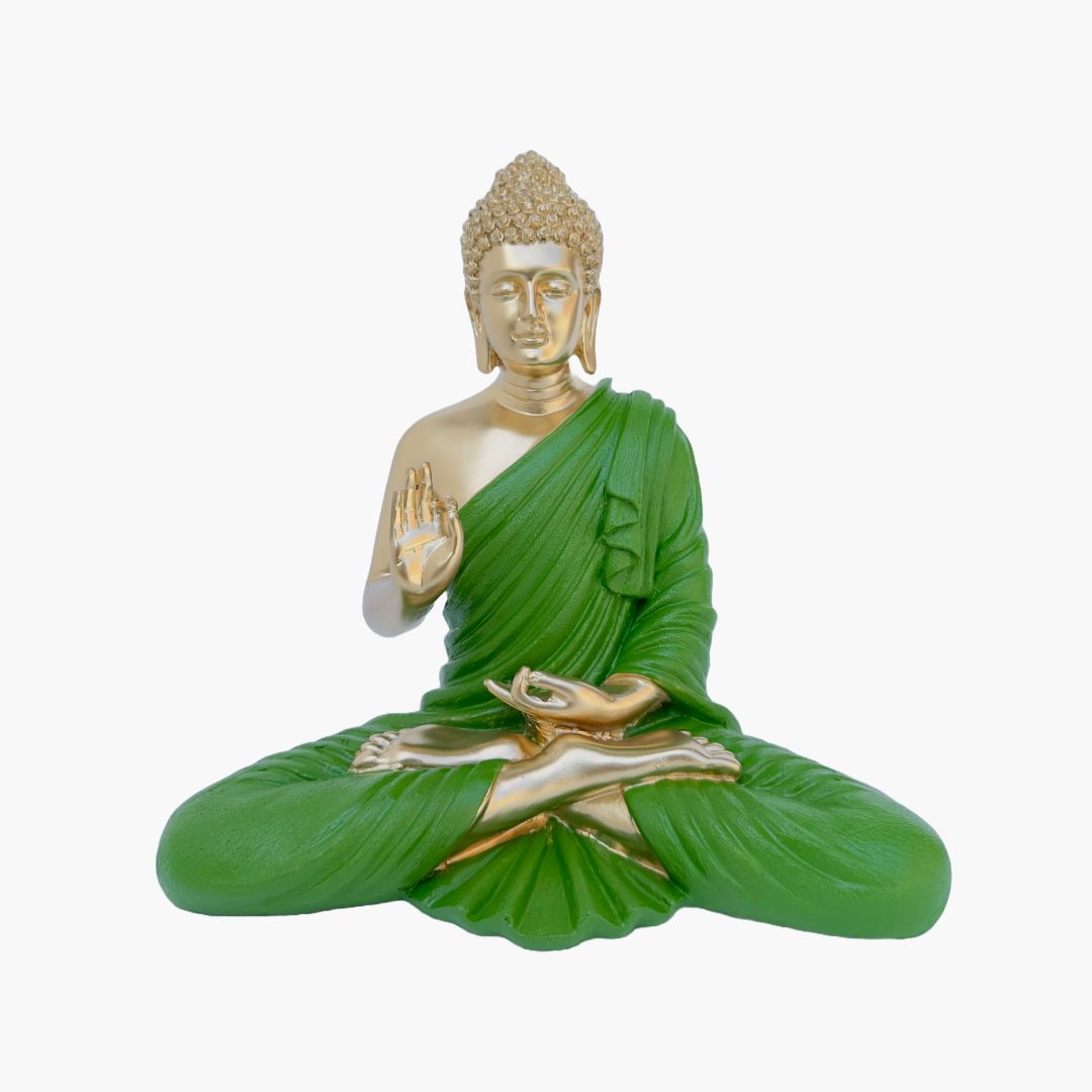 Buddha Statue, Gold Green
