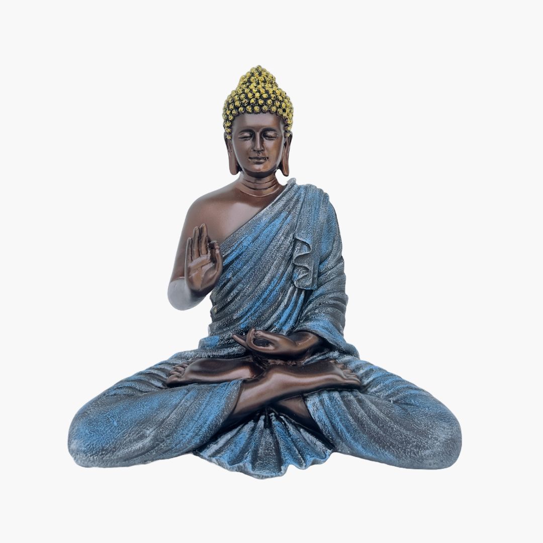 Buddha Statue, Black Blue