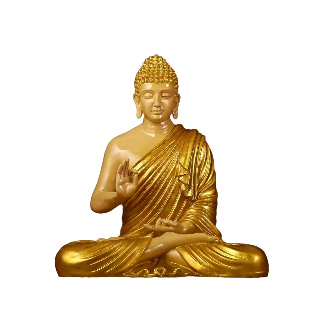 Buddha Statue Cream & Golden