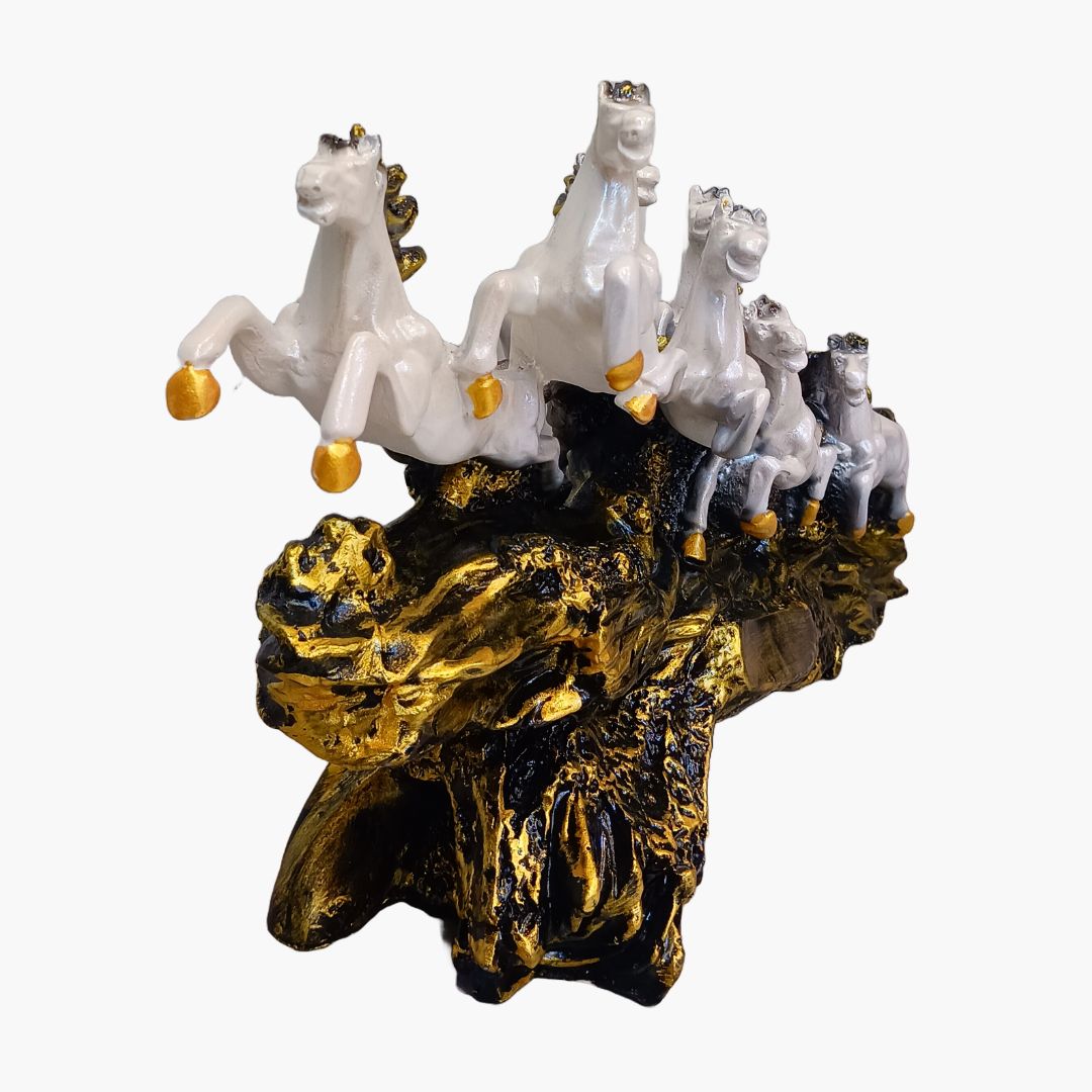7 Running Horse Statue (White)